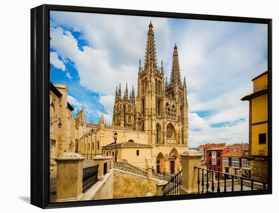 Burgos, Burgos Province, Castile y Leon, Spain. The Gothic cathedral. Construction began in the...-null-Framed Premier Image Canvas