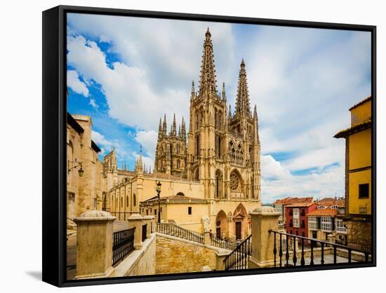 Burgos, Burgos Province, Castile y Leon, Spain. The Gothic cathedral. Construction began in the...-null-Framed Premier Image Canvas