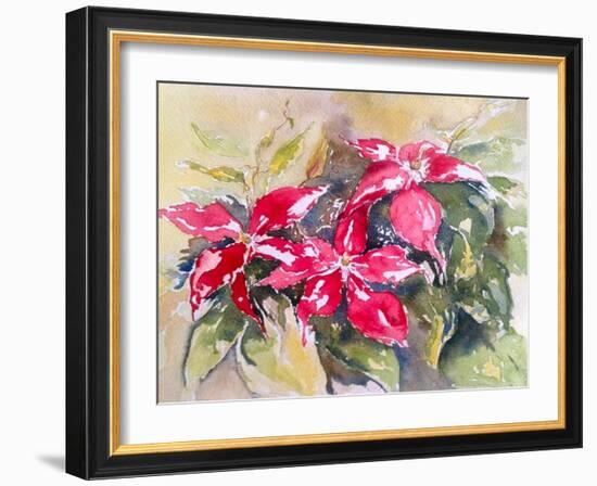 Burgundy Clematis-Mary Smith-Framed Giclee Print