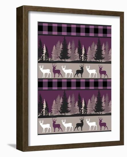 Burgundy Deer-Color Bakery-Framed Giclee Print