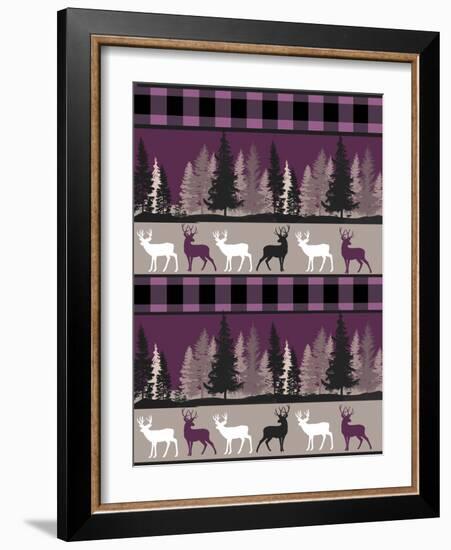 Burgundy Deer-Color Bakery-Framed Giclee Print