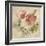 Burgundy Rose on Antique Linen Light-Cheri Blum-Framed Art Print