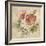 Burgundy Rose on Antique Linen Light-Cheri Blum-Framed Art Print
