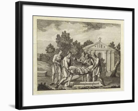 Burial by the Anglo-Saxons and Danes-null-Framed Giclee Print