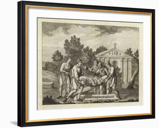 Burial by the Anglo-Saxons and Danes-null-Framed Giclee Print