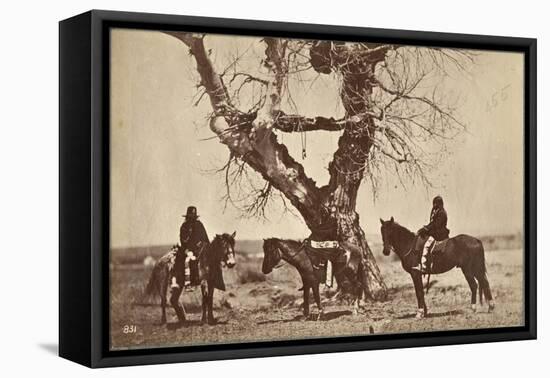 Burial, Dakota, 1868-Alexander Gardner-Framed Premier Image Canvas