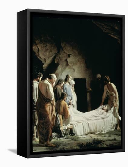 Burial of Christ-Carl Bloch-Framed Premier Image Canvas