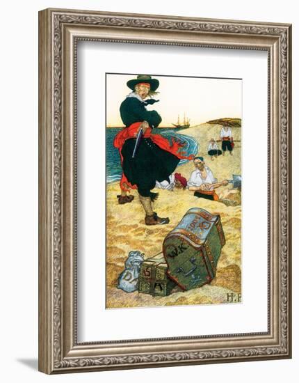 Buried Treasure-Howard Pyle-Framed Premium Giclee Print