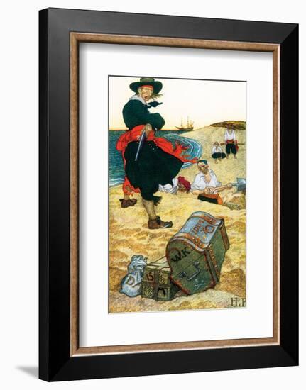 Buried Treasure-Howard Pyle-Framed Premium Giclee Print