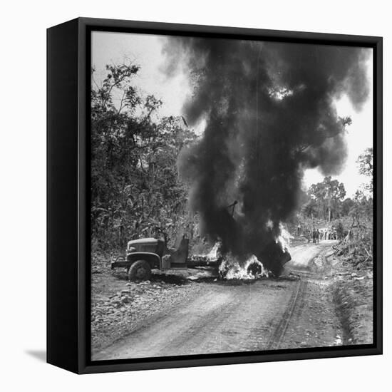 Buring Diesel Truck on the Ledo Road, Burma, July 1944-Bernard Hoffman-Framed Premier Image Canvas