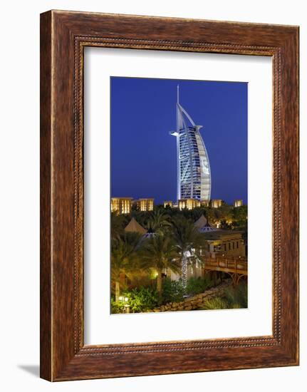 Burj Al Arab and Medinat Hotels, 7 Stars Hotel, Jumeirah, Dubai, United Arab Emirates-Axel Schmies-Framed Photographic Print