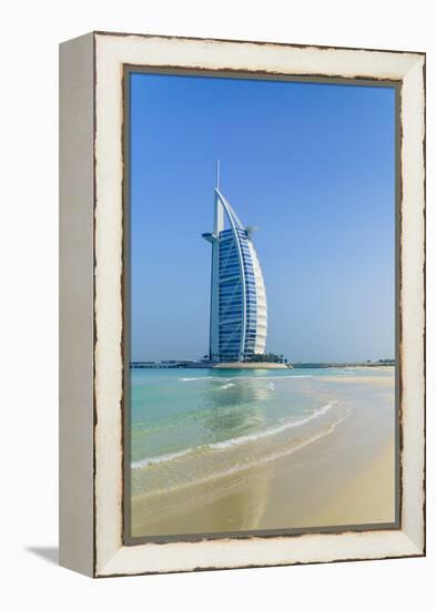 Burj Al Arab Hotel, Iconic Dubai Landmark, Jumeirah Beach, Dubai, United Arab Emirates, Middle East-Fraser Hall-Framed Premier Image Canvas