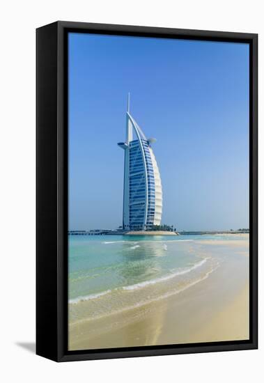 Burj Al Arab Hotel, Iconic Dubai Landmark, Jumeirah Beach, Dubai, United Arab Emirates, Middle East-Fraser Hall-Framed Premier Image Canvas