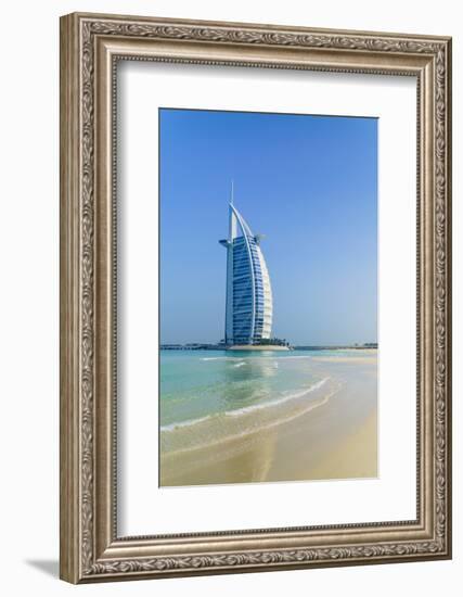 Burj Al Arab Hotel, Iconic Dubai Landmark, Jumeirah Beach, Dubai, United Arab Emirates, Middle East-Fraser Hall-Framed Photographic Print