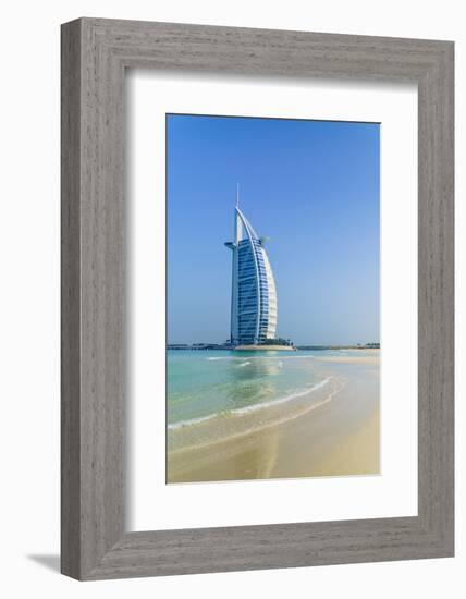 Burj Al Arab Hotel, Iconic Dubai Landmark, Jumeirah Beach, Dubai, United Arab Emirates, Middle East-Fraser Hall-Framed Photographic Print