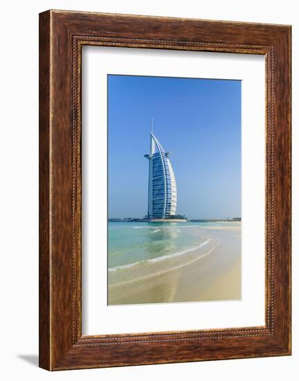 Burj Al Arab Hotel, Iconic Dubai Landmark, Jumeirah Beach, Dubai, United Arab Emirates, Middle East-Fraser Hall-Framed Photographic Print