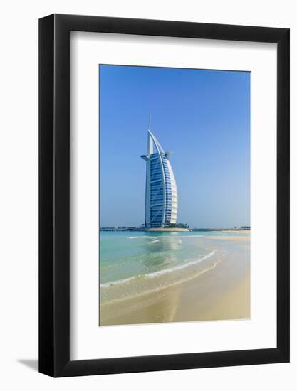 Burj Al Arab Hotel, Iconic Dubai Landmark, Jumeirah Beach, Dubai, United Arab Emirates, Middle East-Fraser Hall-Framed Photographic Print