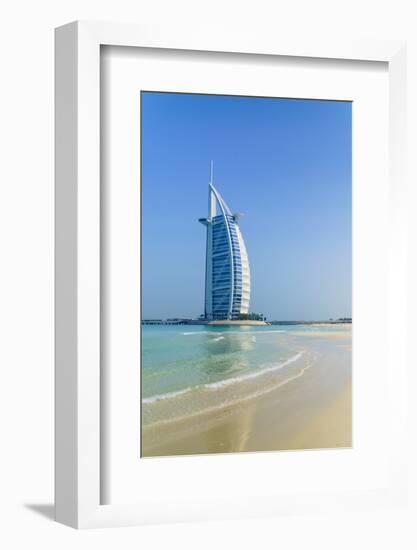 Burj Al Arab Hotel, Iconic Dubai Landmark, Jumeirah Beach, Dubai, United Arab Emirates, Middle East-Fraser Hall-Framed Photographic Print