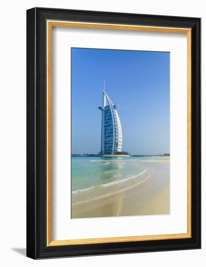 Burj Al Arab Hotel, Iconic Dubai Landmark, Jumeirah Beach, Dubai, United Arab Emirates, Middle East-Fraser Hall-Framed Photographic Print