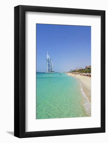 Burj Al Arab Hotel, Iconic Dubai Landmark, Jumeirah Beach, Dubai, United Arab Emirates, Middle East-Fraser Hall-Framed Photographic Print