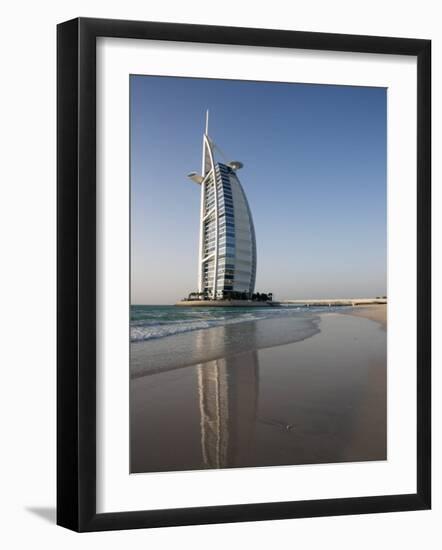 Burj Al Arab Hotel, Jumeirah Beach, Dubai, United Arab Emirates, Middle East-Amanda Hall-Framed Photographic Print