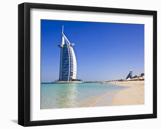 Burj Al Arab Hotel, Jumeirah Beach, Dubai, United Arab Emirates, Middle East-Amanda Hall-Framed Photographic Print