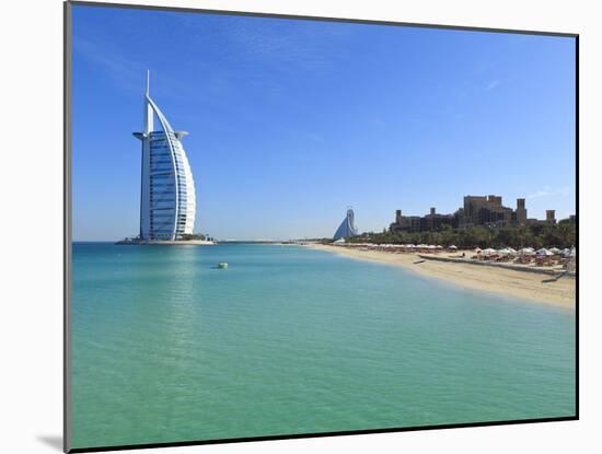 Burj Al Arab Hotel, Jumeirah Beach, Dubai, United Arab Emirates, Middle East-Amanda Hall-Mounted Photographic Print