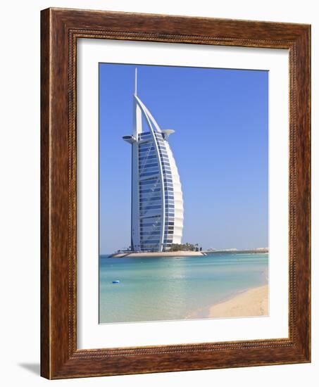 Burj Al Arab Hotel, Jumeirah Beach, Dubai, United Arab Emirates, Middle East-Amanda Hall-Framed Photographic Print