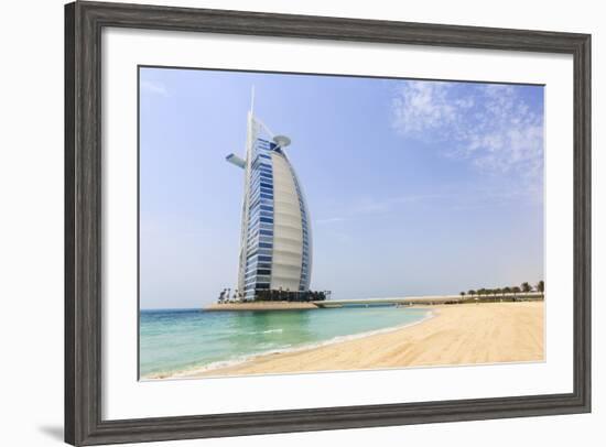 Burj Al Arab Hotel, Jumeirah Beach, Dubai, United Arab Emirates, Middle East-Amanda Hall-Framed Photographic Print