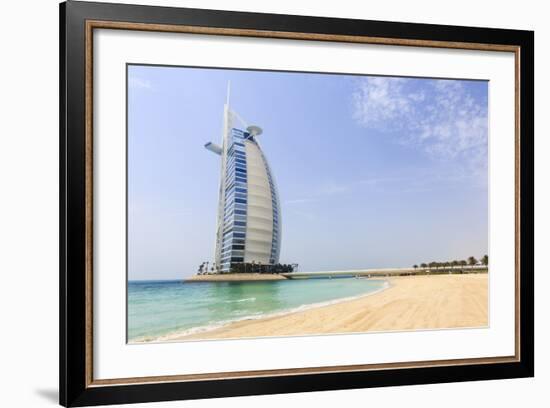 Burj Al Arab Hotel, Jumeirah Beach, Dubai, United Arab Emirates, Middle East-Amanda Hall-Framed Photographic Print