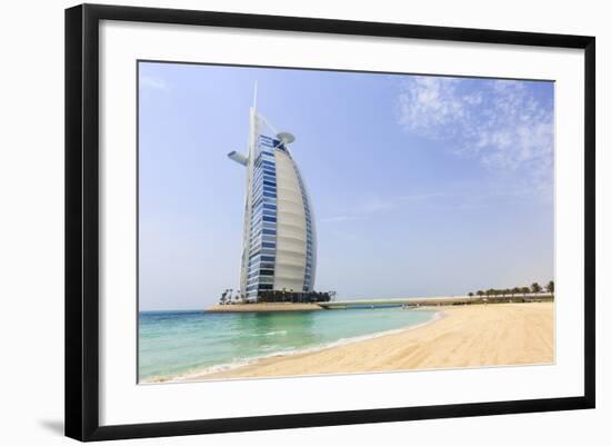 Burj Al Arab Hotel, Jumeirah Beach, Dubai, United Arab Emirates, Middle East-Amanda Hall-Framed Photographic Print