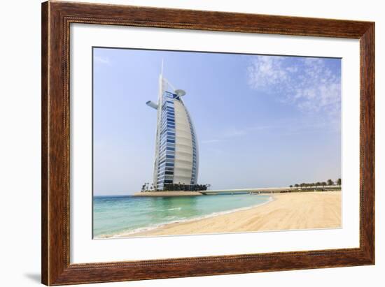 Burj Al Arab Hotel, Jumeirah Beach, Dubai, United Arab Emirates, Middle East-Amanda Hall-Framed Photographic Print