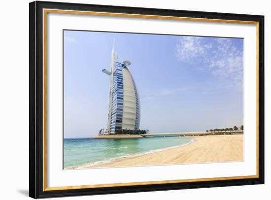 Burj Al Arab Hotel, Jumeirah Beach, Dubai, United Arab Emirates, Middle East-Amanda Hall-Framed Photographic Print