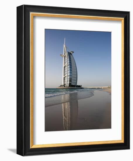 Burj Al Arab Hotel, Jumeirah Beach, Dubai, United Arab Emirates, Middle East-Amanda Hall-Framed Photographic Print