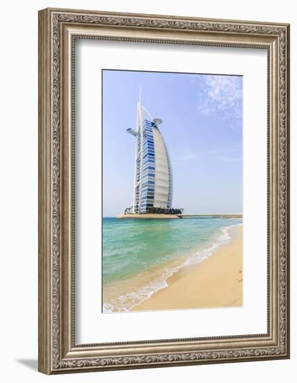 Burj Al Arab Hotel, Jumeirah Beach, Dubai, United Arab Emirates, Middle East-Amanda Hall-Framed Photographic Print