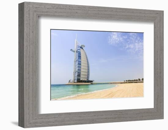 Burj Al Arab Hotel, Jumeirah Beach, Dubai, United Arab Emirates, Middle East-Amanda Hall-Framed Photographic Print