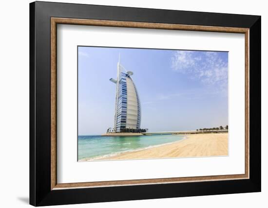 Burj Al Arab Hotel, Jumeirah Beach, Dubai, United Arab Emirates, Middle East-Amanda Hall-Framed Photographic Print