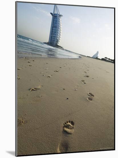 Burj Al Arab Hotel on Jumeirah Beach, Dubai, United Arab Emirates, Middle East-Amanda Hall-Mounted Photographic Print