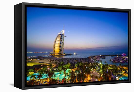 Burj Al Arab, Jumeirah Beach, Dubai, United Arab Emirates, Middle East-Fraser Hall-Framed Premier Image Canvas