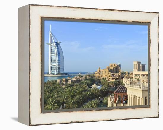 Burj Al Arab, Seen From the Madinat Jumeirah Hotel, Jumeirah Beach, Dubai, Uae-Amanda Hall-Framed Premier Image Canvas