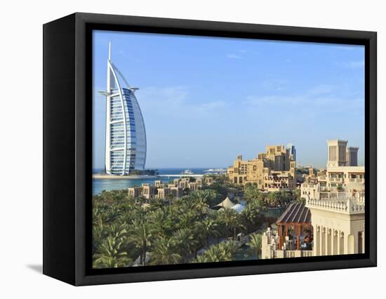 Burj Al Arab, Seen From the Madinat Jumeirah Hotel, Jumeirah Beach, Dubai, Uae-Amanda Hall-Framed Premier Image Canvas