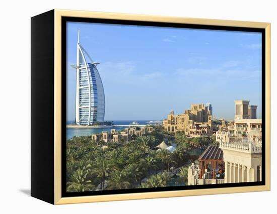 Burj Al Arab, Seen From the Madinat Jumeirah Hotel, Jumeirah Beach, Dubai, Uae-Amanda Hall-Framed Premier Image Canvas