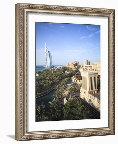 Burj Al Arab Seen From the Madinat Jumeirah Hotel, Jumeirah Beach, Dubai, Uae-Amanda Hall-Framed Photographic Print