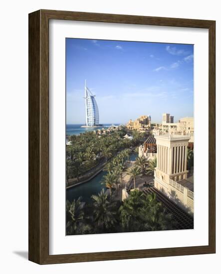 Burj Al Arab Seen From the Madinat Jumeirah Hotel, Jumeirah Beach, Dubai, Uae-Amanda Hall-Framed Photographic Print