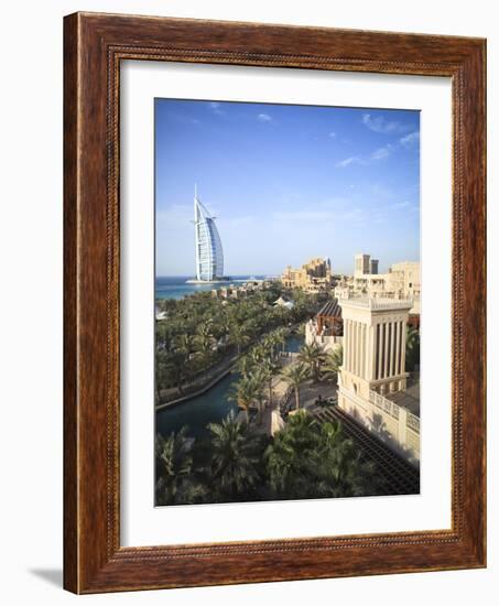 Burj Al Arab Seen From the Madinat Jumeirah Hotel, Jumeirah Beach, Dubai, Uae-Amanda Hall-Framed Photographic Print