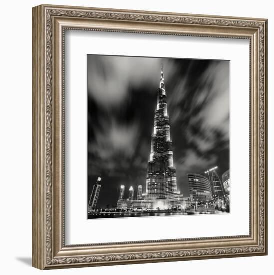 Burj Kahlifa at Night, Study 1, Dubai, UAE-Marcin Stawiarz-Framed Art Print