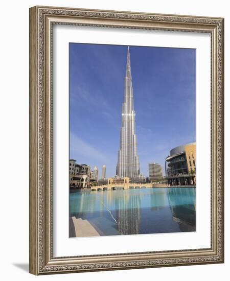 Burj Khalifa and Dubai Mall, Downtown, Dubai, United Arab Emirates, Middle East-null-Framed Photographic Print