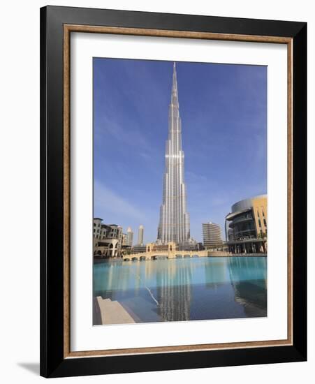 Burj Khalifa and Dubai Mall, Downtown, Dubai, United Arab Emirates, Middle East-null-Framed Photographic Print
