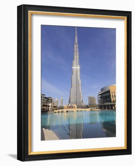 Burj Khalifa and Dubai Mall, Downtown, Dubai, United Arab Emirates, Middle East-null-Framed Photographic Print