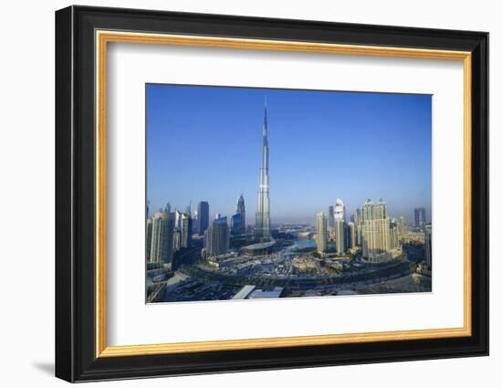 Burj Khalifa and Surrounding Downtown Skyscrapers, Dubai, United Arab Emirates, Middle East-Fraser Hall-Framed Photographic Print